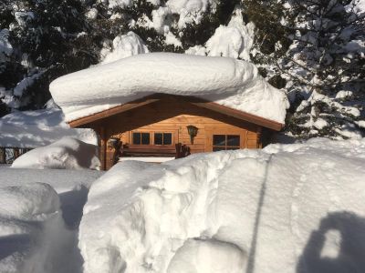 Gartenhaus im Winter Appartementhaus Finis