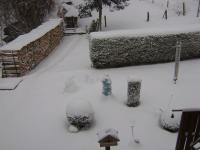 verschneiter Garten