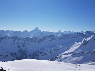 Blick vom Nebelhorn auf den Hochvogel