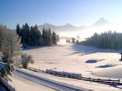 Blick vom Balkon im Winter