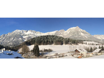 Winterpanorama Blick von der Dachterasse