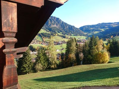 Ausblick vom Schneiderhäusl im Herbst