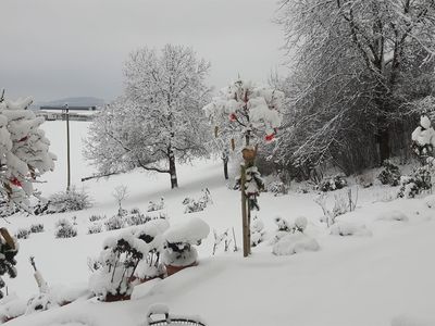 Landhausgarten im Winter