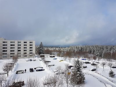 Winteraussicht Parkplatz