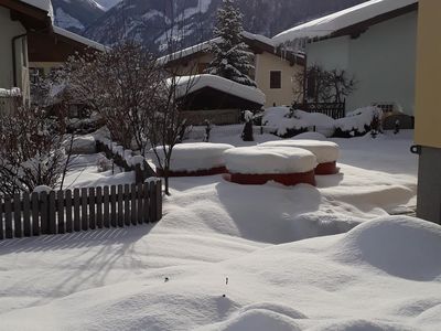 Garten im Schnee