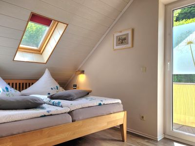 Panorama Schlafzimmer neben Bad