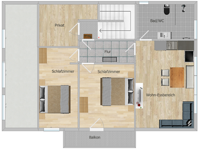 Raumplan Wohnung Vallüla