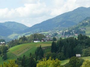 Blick auf das Ferienhaus