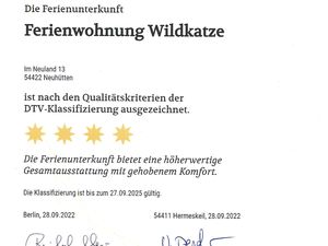 FeWo Wildkatze, Neuh. Wieder 4 Sterne bekommen !