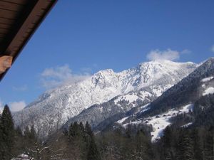 Ausblick vom Balkon im Winter