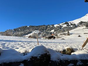 Aussicht Garten im Winter