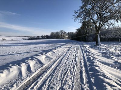 Rammelfangen, Radweg bei Schnee