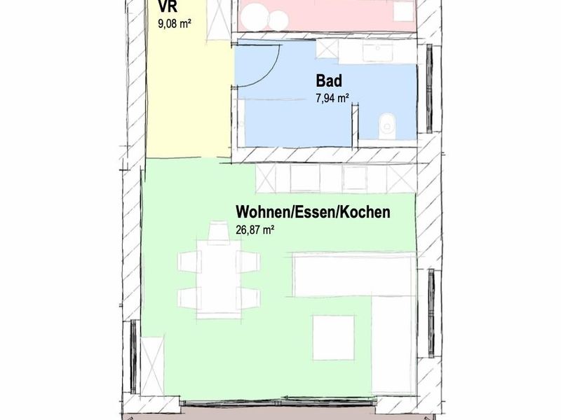 Wohnungsgrundriss Appartement 2