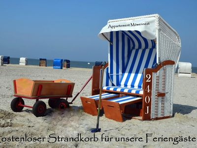 Strandkorb genießen am Strand