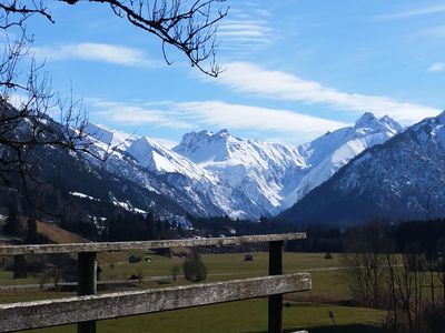 Aussicht von der Iller Richtung Oberstdorf