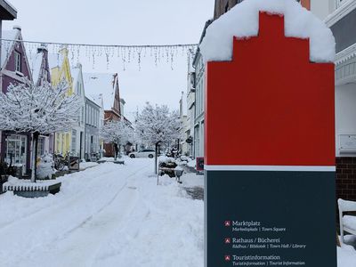 Friedrichstädter Fußgängerzone im Winter
