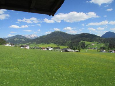 Blick vom Balkon auf die Buchensteinwand