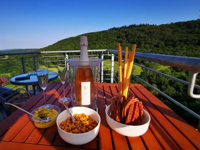 Aperitif auf Terrasse FeWo