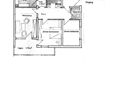 Grundriss Ferienwohnung Hennen-Nest