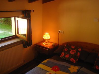 Schlafzimmer und Fensteraussicht Süden