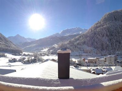 Panorama von der Terrasse auf Sölden