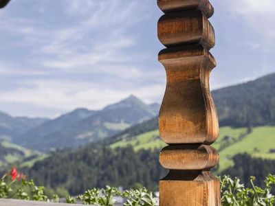 Ausblick im Sommer vom Balkon