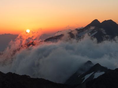 Sonnenaufgang am Becherhaus