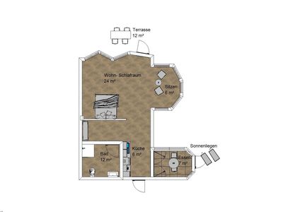 Ferienwohnung für 2 Personen (55 m²) 2/10