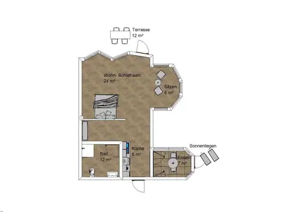 Ferienwohnung für 2 Personen (55 m²) in Weiler bei Bingen 2/10