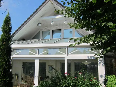 Das ist unser HAUS SONNENGARTEN mit der 64 qm großen Ferienwohnung