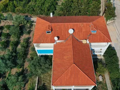 Außenansicht des Gebäudes. Das Haus, Südseite