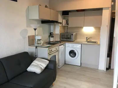 salon avec coin cuisine