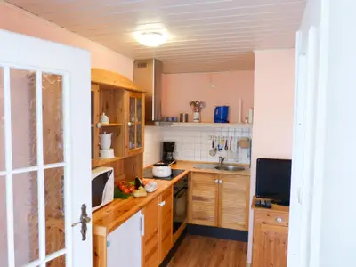 Küche in der Ferienwohnun Brombelbei in Süddorf auf Amrum