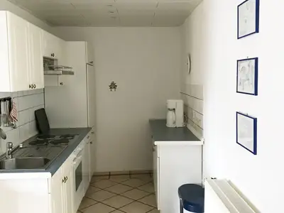 Küche im Bungalow Frisia 2 in Norddorf auf Amrum