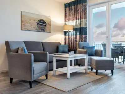 Wohn-/Essbereich mit Doppelschlafcouch