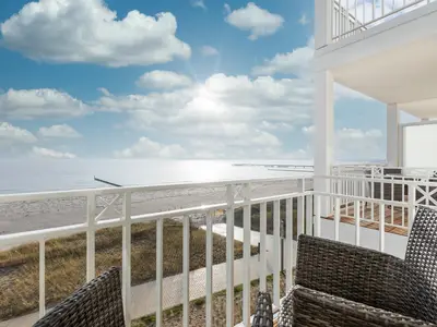 Balkon mit Blick auf die Ostsee