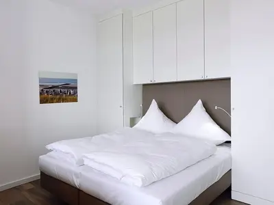 Schlafbereich mit Doppelbett