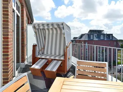Balkon mit Sitzmöbel