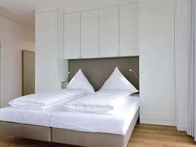 Schlafbereich mit Doppelbett