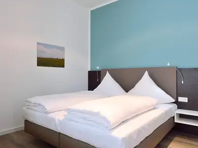 Schlafbereich mit Doppelbett