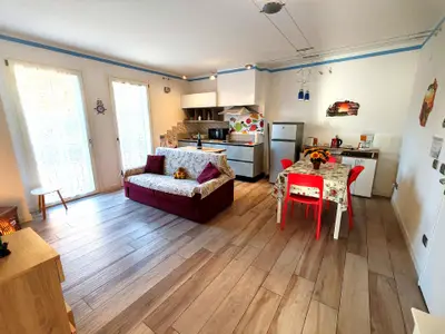 Wohnbereich mit Schlafsofa für 2 Personen 140*190 cm