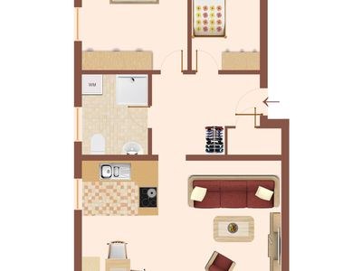 Ferienwohnung für 3 Personen (54 m²) 8/10