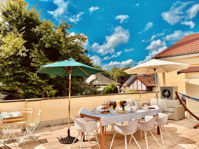 Dachterrasse der Ferienwohnung