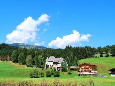 Ansicht auf den Biobauernhof