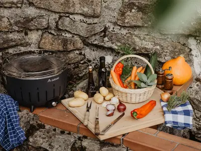 Grillplatz auf der Terrasse