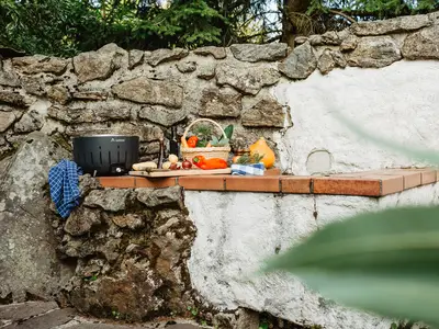 Grillplatz auf der Terrasse