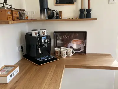 Kaffee-Ecke in der Ferienwohnung Werseblick in Sendenhorst