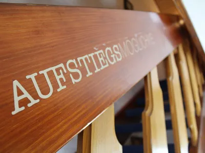 Treppe zur Galerie mit Schlafbereich Fewo Bergblick