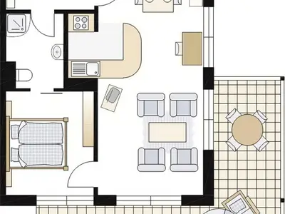 Ferienwohnung für 2 Personen (61 m²) in Rechlin Nord 5/10