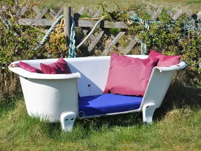 Gartensofa am Ferienhaus Sanskiin in Süddorf auf Amrum